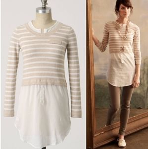 Anthropologie Shae Faux Pocket Layered Tunic